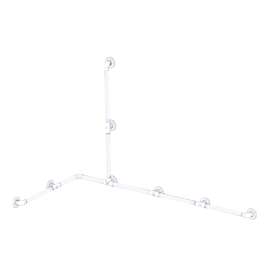 01942 Cut-to-Length Corner Shower Grab Bar Kit in White