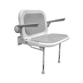 04240P Deluxe Wide Seat with Back and Arms in Grey