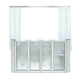 Mullen 91110N Alcove Door with Grey Trim Transolid ARC 91110N Alcove Door with Grey Trim