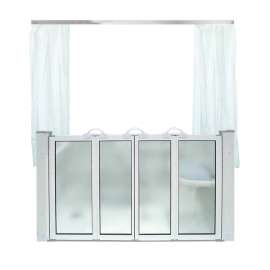 Mullen 91111N Alcove Door with Grey Trim Transolid ARC 91111N Alcove Door with Grey Trim