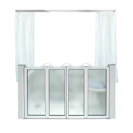 Mullen 91115N Alcove Door with Grey Trim