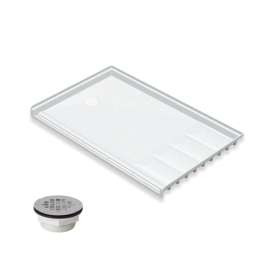 Mullen K26113L 60-in x 32-in Left-Hand Shower Base with Drain