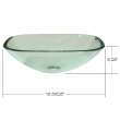 Millbrook Glass 16.5-in Square Vessel Sink