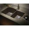 31.375-in x 20.5-in x 9.5-in silQ Granite Kitchen Sink with 1-3/4 D-Shape Double bowls, Undermount Installation, in Espresso