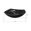 15-in Abstract Shaped Marble Vessel Sink in Black Marble