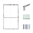 BRP488008C-T-PC Brianna 48 in. W x 80 in. H Frameless By-Pass Shower Door in Polished Chrome Finish with Clear Glass and Turin Handles