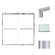 BRP606208C-R-PC Brianna 60 in. W x 62 in. H Frameless By-Pass Shower Door in Polished Chrome Finish with Clear Glass and Riley Handles