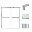 BRP607008C-R-PC Brianna 60 in. W x 70 in. H Frameless By-Pass Shower Door in Polished Chrome Finish with Clear Glass and Riley Handles