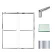 BRP607008C-T-PC Brianna 60 in. W x 70 in. H Frameless By-Pass Shower Door in Polished Chrome Finish with Clear Glass and Turin Handles