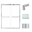 BRP608008C-R-PC Brianna 60 in. W x 80 in. H Frameless By-Pass Shower Door in Polished Chrome Finish with Clear Glass and Riley Handles
