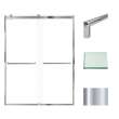 BRP608008C-T-PC Brianna 60 in. W x 80 in. H Frameless By-Pass Shower Door in Polished Chrome Finish with Clear Glass and Turin Handles