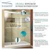 BRP608008C-T-BS Brianna 60 in. W x 80 in. H Frameless By-Pass Shower Door in Brushed Stainless Finish with Clear Glass and Turin Handles