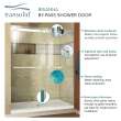 BRP607008C-S-PC Brianna 60 in. W x 70 in. H Frameless By-Pass Shower Door in Polished Chrome Finish with Clear Glass and Sabrina Handles