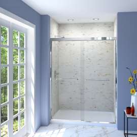 CBP607606C-M Cara 57.75-59 in. W x 76 in. H Semi-Frameless Bypass