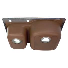 33-in x 22 1/64-in x 9-in Offset 75/25 Double Basin Drop-in Stainless Steel Kitchen Sink