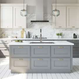 KKM-DTDO332210-M Diamond Sink Kit with 60/40 Double Bowls, Micro Dual Mount Installation, Magnetic Accessories Kit, and Drain Kit