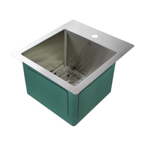 Transolid Diamond Stainless Steel 15-in Dual Mount Kitchen Sink - Multiple Hole Configurations Available