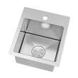 Transolid Diamond Stainless Steel 15-in Dual Mount Kitchen Sink - Multiple Hole Configurations Available