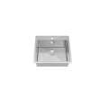 Transolid Diamond 25in x 22in 16 Gauge  Dual Mount Single Bowl Kitchen Sink with 4 Holes