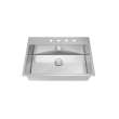 Transolid Diamond 32in x 22in 16 Gauge Super  Dual Mount Single Bowl Kitchen Sink with ML2 Holes