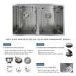 31.5-in x 18.5-in x 10-in 14 Gauge Equal Double Bowls, Undermount Stainless Steel Kitchen Sink