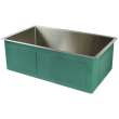 30-in x 18-in x 10-in 16 Gauge Super Single Bowl, Undermount Stainless Steel Kitchen Sink 