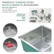 Diamond Sink Kit with Single Bowl, Micro Dual Mount Installation, with Magnetic Accessories Kit, and Drain Kit