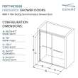 Semi-frameless bypass shower door featuring EXCLUSIVE TruMotion technology in Polished Chrome frame finish with smooth clear glass texture and rustic Justin handles 45-3/4-in to 47-in W x 76-in H