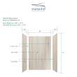 Samuel Mueller Silhouette 36-in X 48-in X 72-in Glue to Wall Shower Wall Kit