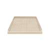 Solid Surface 36-in x 36-in Shower Base with Center Drain