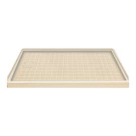 60 x 30 Solid Surface Shower Base Left Drain in Sea Shore