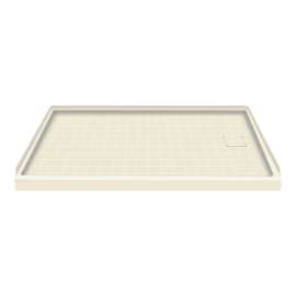 60 x 30 Solid Surface Shower Base Right Drain in Biscuit