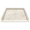 Solid Surface 39-in x 38-in Barrier Free Shower Base with Center Drain