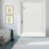 FLU6030L-31 Linear 60-in W x 30-in L Rectangular Alcove Concealed End Drain Shower Base with Left Hand Drain in White