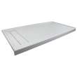 FLU6030L-39 Linear 60-in W x 30-in L Rectangular Alcove Concealed End Drain Shower Base with Left Hand Drain in Grey