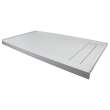 FLU6030R-39 Linear 60-in W x 30-in L Rectangular Alcove Concealed End Drain Shower Base with Right Hand Drain in Grey