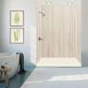 FLU6032L-32 Linear 60-in W x 32-in L Rectangular Alcove Concealed End Drain Shower Base with Left Hand Drain in Cameo