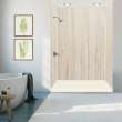 FLU6032L-32 Linear 60-in W x 32-in L Rectangular Alcove Concealed End Drain Shower Base with Left Hand Drain in Cameo