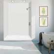 FLU6032R-31 Linear 60-in W x 32-in L Rectangular Alcove Concealed End Drain Shower Base with Right Hand Drain in White