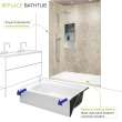 Linear 60-in W x 30-in L Rectangular Alcove Concealed End Drain Shower Base with Left Hand Drain FLU6030L-31-M