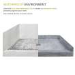 FTT6034L Ready to Tile 60-in L x 34-in W Shower Base with Left Hand Drain in Dark Grey