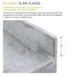 FTT6034L Ready to Tile 60-in L x 34-in W Shower Base with Left Hand Drain in Dark Grey