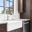 24 in. X 18 in. X 10 in. Single Bowl, Farmhouse Fireclay Kitchen Sink, Undermount Installation, In White