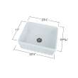 23.5-in x 19-in x 9-in Single Bowl with Reversible (Fluted/Plain) Front, Farmhouse Fireclay Kitchen Sink, Undermount Installation in White