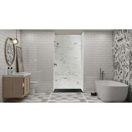 FZS5140C-09-M Trimslate 51-in L x 40-in W Zero Threshold Center Drain Shower Base, Black