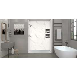 FZS6340C-39 63-in L x 39.4-in Shower Base with Zero Threshold and Center Drain in Grey