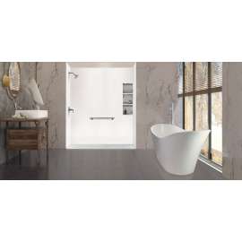 FZS7940C-39 79-in L x 40-in Shower Base with Zero Threshold and Center Drain in Grey