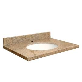 G2522 Nouveau 25-in x 22-in Granite Single Bowl Vanity Top With Eased Edge