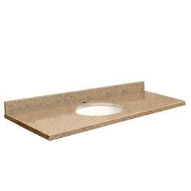 G6122 Nouveau 61-in x 22-in Granite Single Bowl Vanity Top With Eased Edge