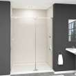 IPD607610C-J-M Irene Semi-frameless pivot shower door with smooth glass texture 56-in to 60-in W x 76-in H